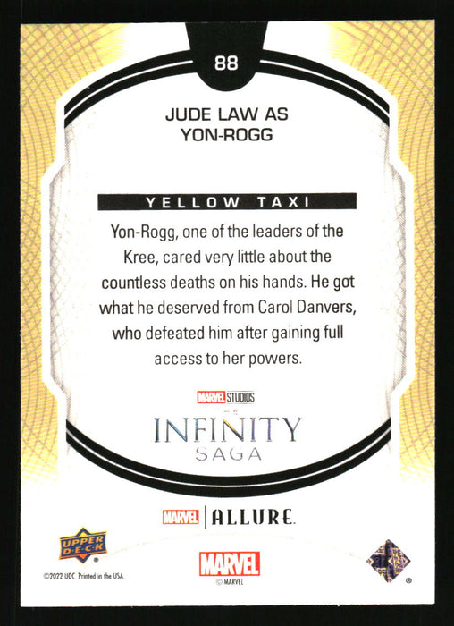 Jude Law as Yon-Rogg 2022 Upper Deck Marvel Allure Back of Card