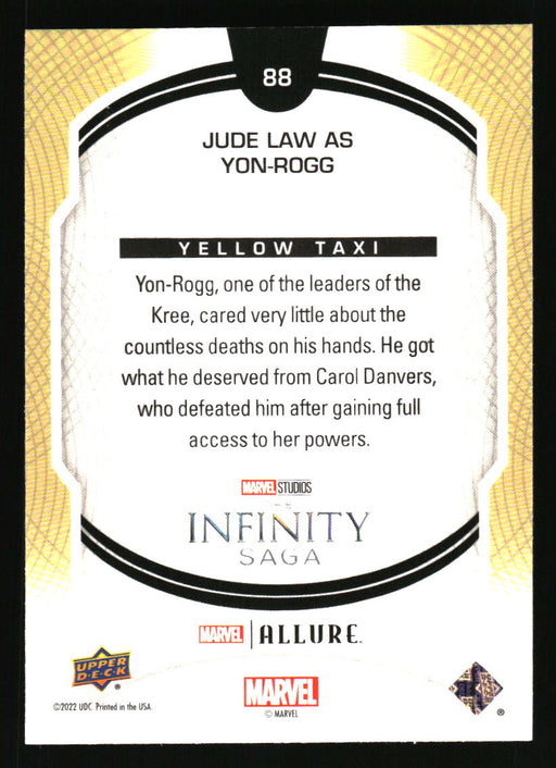 Jude Law as Yon-Rogg 2022 Upper Deck Marvel Allure Back of Card