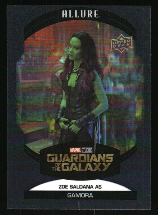 Zoe Saldana as Gamora 2022 Upper Deck Marvel Allure Front of Card