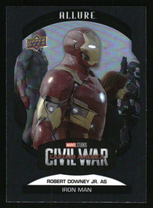 Robert Downey Jr. as Iron Man 2022 Upper Deck Marvel Allure Front of Card