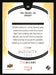 Vin Diesel as Groot 2022 Upper Deck Marvel Allure Back of Card