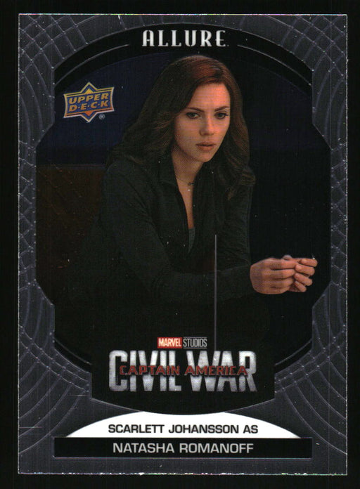 Scarlett Johansson as Black Widow 2022 Upper Deck Marvel Allure Front of Card