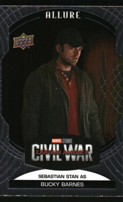 Sebastian Stan as Winter Soldier 2022 Upper Deck Marvel Allure Front of Card