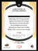 Chris Evans as Captain America 2022 Upper Deck Marvel Allure Back of Card