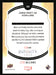 Chris Pratt as Star-Lord 2022 Upper Deck Marvel Allure Back of Card