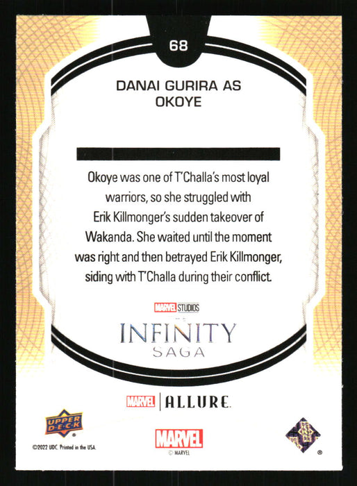 Danai Gurira as Okoye 2022 Upper Deck Marvel Allure Back of Card