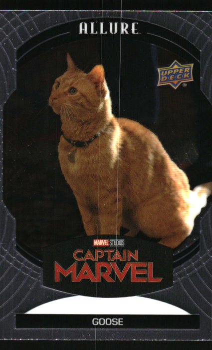 Goose the Cat 2022 Upper Deck Marvel Allure Front of Card