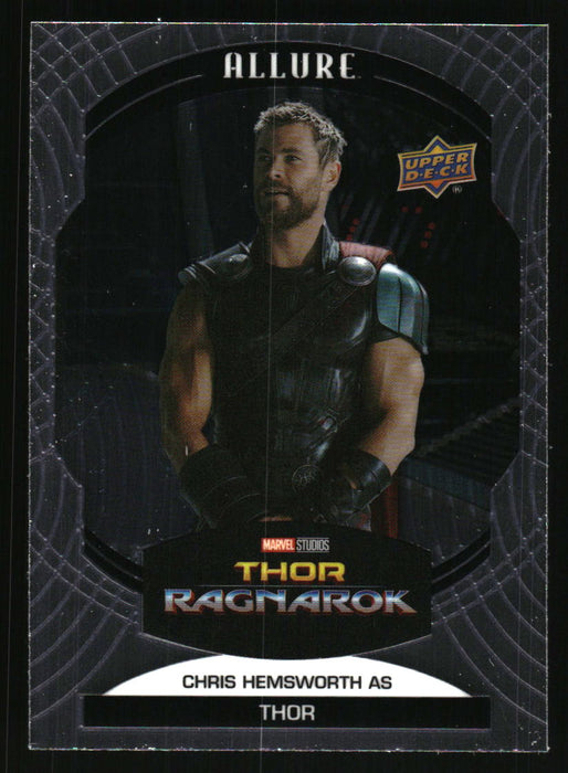 Chris Hemsworth as Thor 2022 Upper Deck Marvel Allure Front of Card