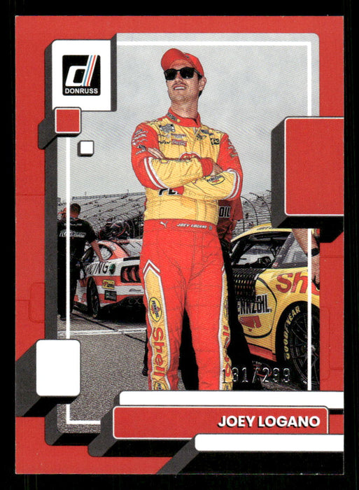 Joey Logano 2023 Panini Donruss Racing Red Front of Card