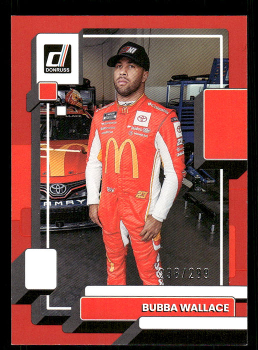 Bubba Wallace 2023 Panini Donruss Racing Red Front of Card