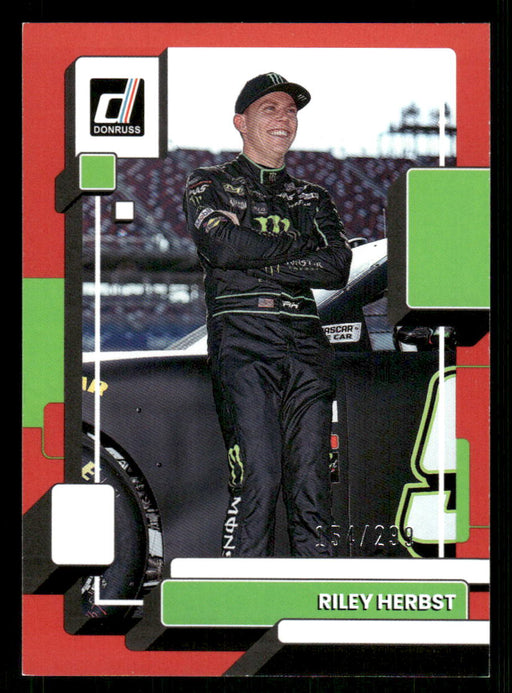 Riley Herbst 2023 Panini Donruss Racing Red Front of Card