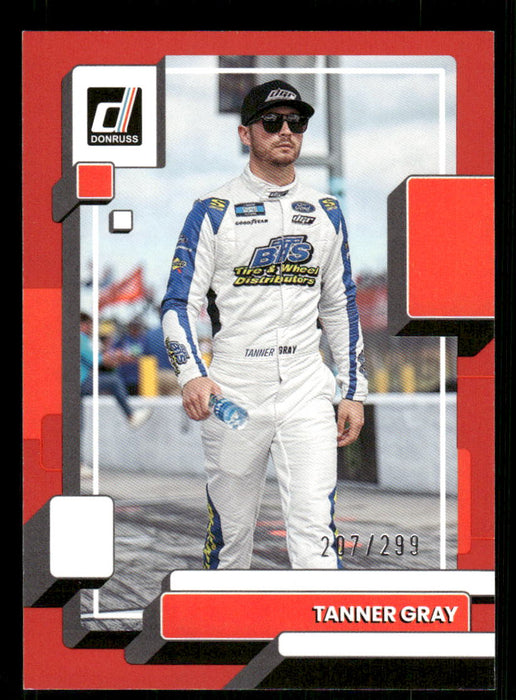 Tanner Gray 2023 Panini Donruss Racing Red Front of Card