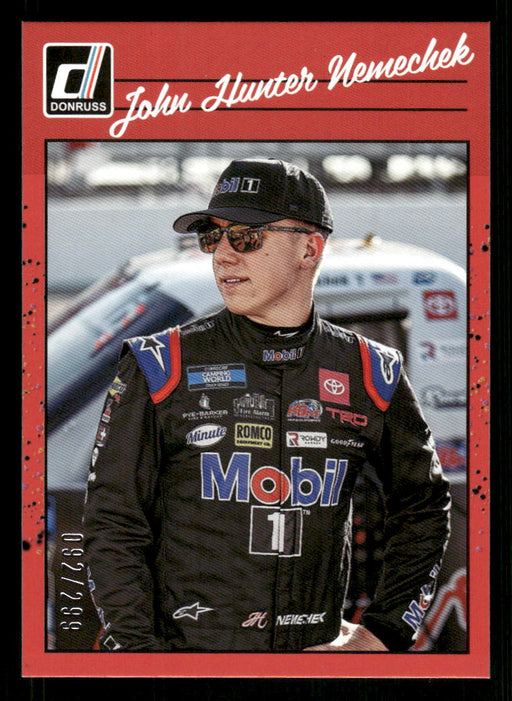John Hunter Nemechek 2023 Panini Donruss Racing Red Retro 1990 Front of Card