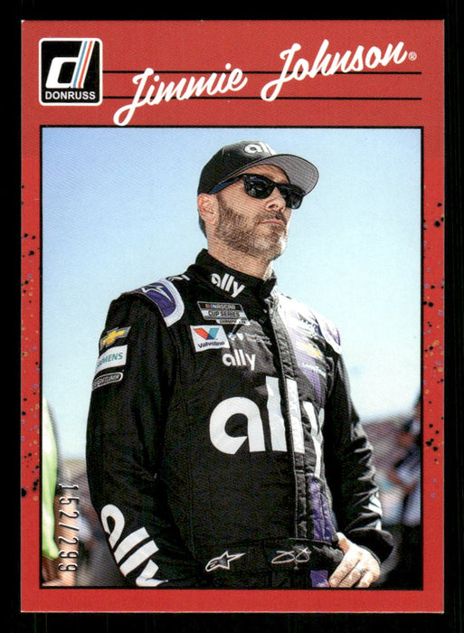 Jimmie Johnson 2023 Panini Donruss Racing Red Retro 1990 Front of Card