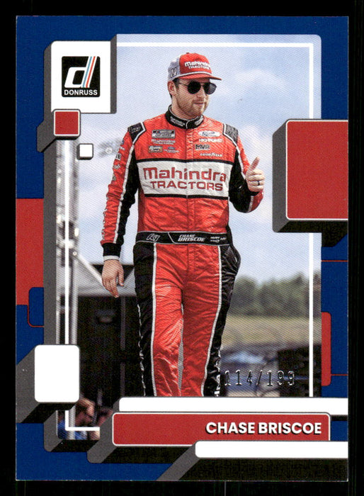 Chase Briscoe 2023 Panini Donruss Racing Navy Blue Front of Card