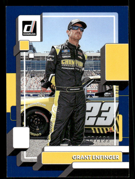 Grant Enfinger 2023 Panini Donruss Racing Navy Blue Front of Card