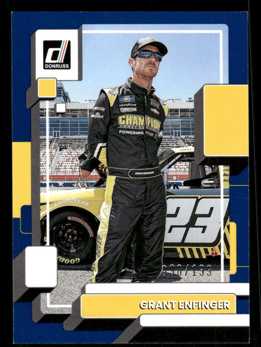 Grant Enfinger 2023 Panini Donruss Racing Navy Blue Front of Card