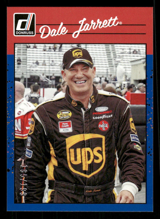 Dale Jarrett 2023 Panini Donruss Racing Navy Blue Retro 1990 Front of Card