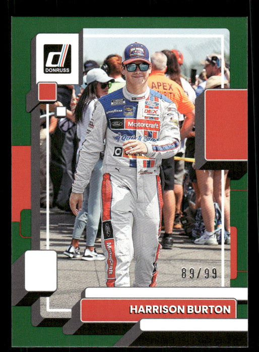 Harrison Burton 2023 Panini Donruss Racing Green Front of Card
