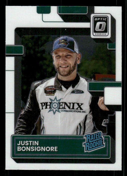 Justin Bonsignore 2023 Panini Donruss Racing Optic Rated Rookie Front of Card