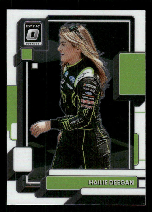 Hailie Deegan 2023 Panini Donruss Racing Optic Front of Card