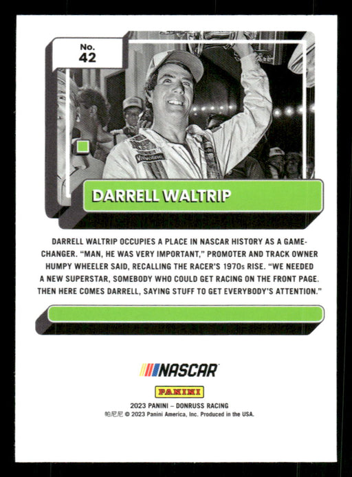 Darrell Waltrip 2023 Panini Donruss Racing Optic Back of Card