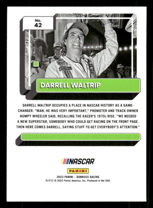 Darrell Waltrip 2023 Panini Donruss Racing Optic Back of Card