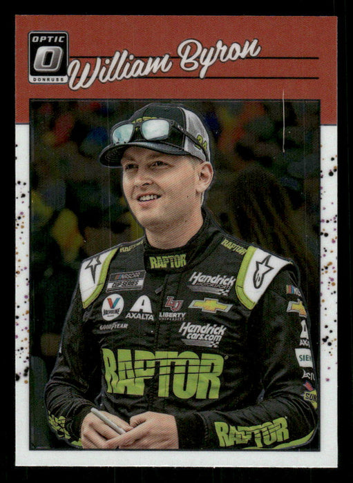 William Byron 2023 Panini Donruss Racing Optic Retro 1990 Front of Card