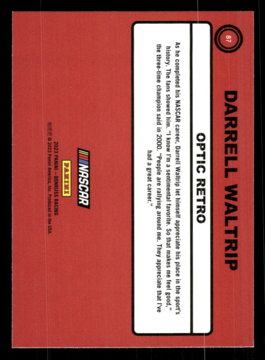 Darrell Waltrip 2023 Panini Donruss Racing Optic Retro 1990 Back of Card
