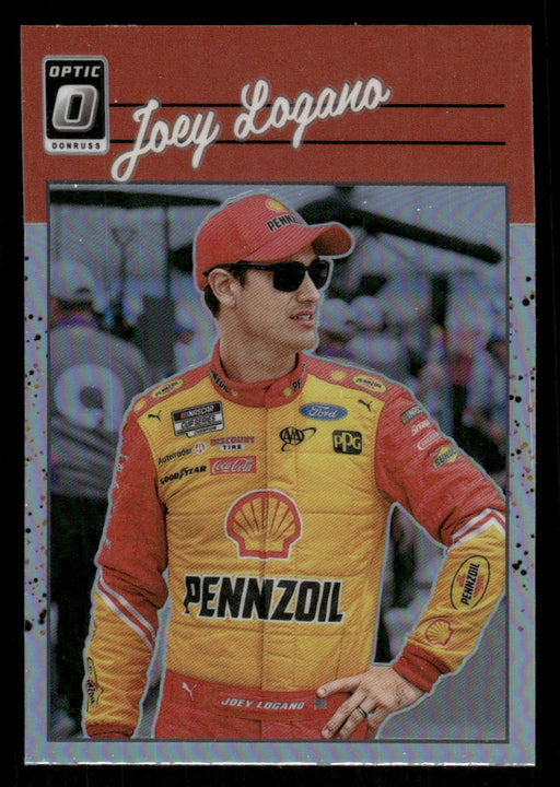 Joey Logano 2023 Panini Donruss Racing Holo Optic Retro 1990 Front of Card