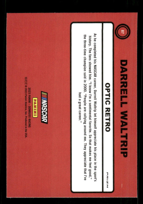 Darrell Waltrip 2023 Panini Donruss Racing Holo Optic Retro 1990 Back of Card