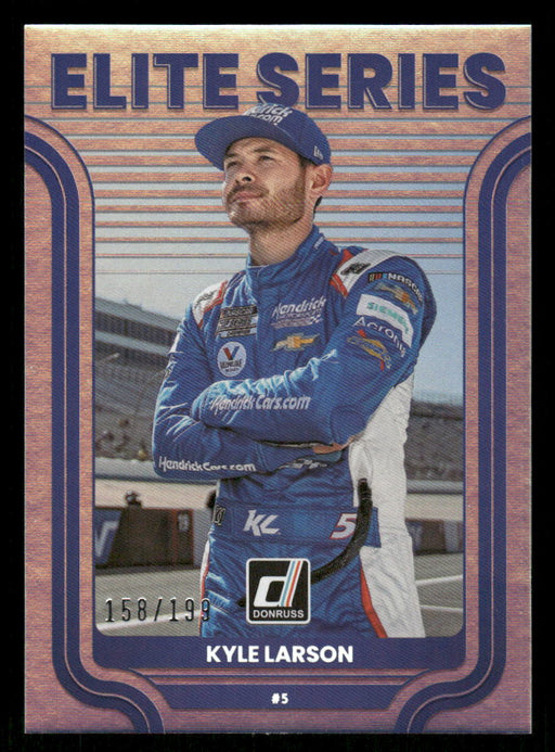 Kyle Larson 2023 Panini Donruss Racing Holo Elite Series Front of Card