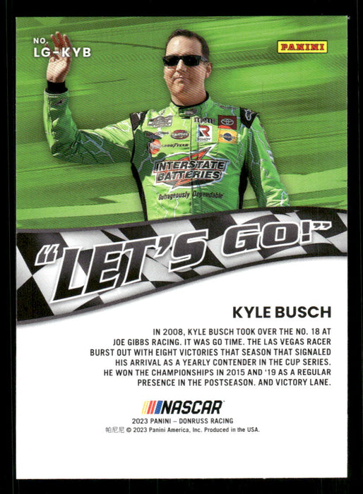 Kyle Busch 2023 Panini Donruss Racing Let's GO Back of Card