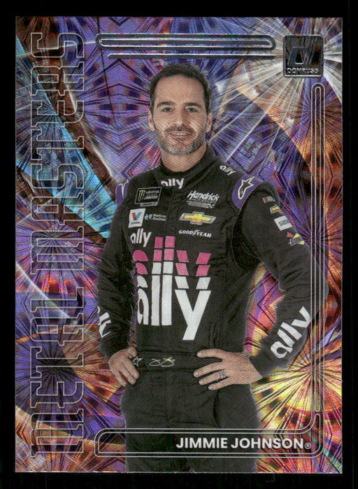 Jimmie Johnson 2023 Panini Donruss Racing Metal Masters Front of Card