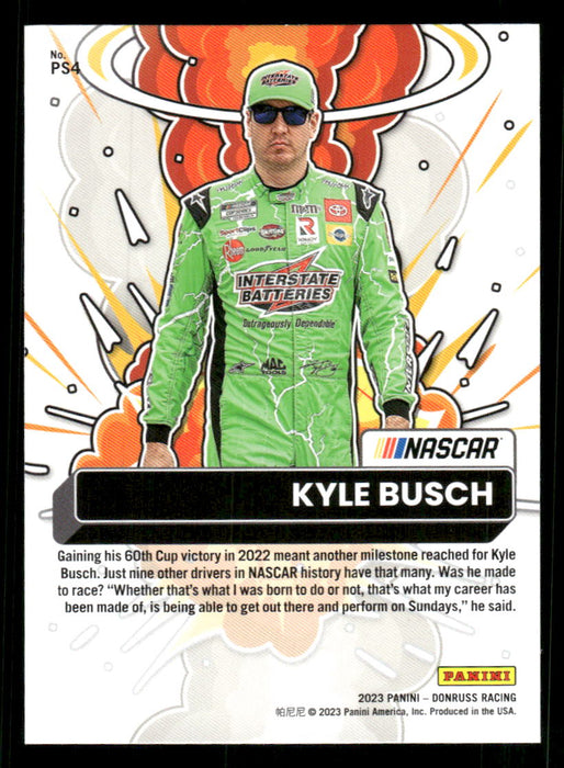 Kyle Busch 2023 Panini Donruss Racing Power Squad Back of Card