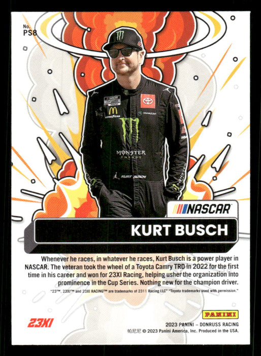 Kurt Busch 2023 Panini Donruss Racing Power Squad Back of Card