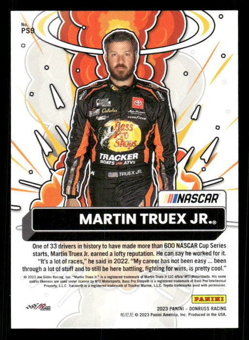 Martin Truex Jr. 2023 Panini Donruss Racing Power Squad Back of Card
