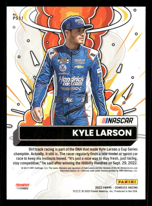 Kyle Larson 2023 Panini Donruss Racing Power Squad Back of Card