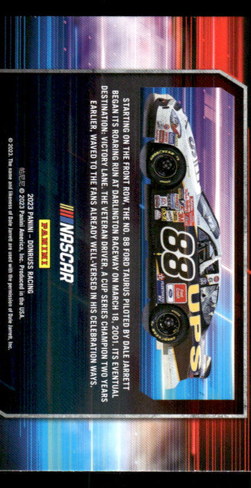 Dale Jarrett 2023 Panini Donruss Racing Revved Up Back of Card