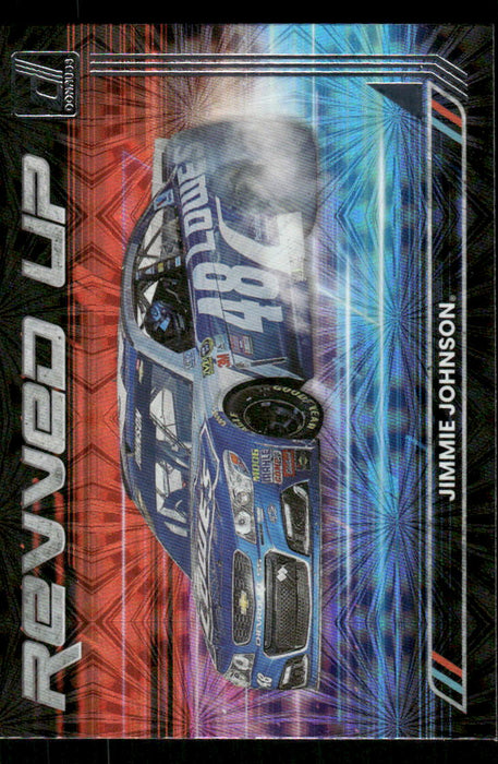 Jimmie Johnson 2023 Panini Donruss Racing Revved Up Front of Card