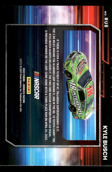 Kyle Busch 2023 Panini Donruss Racing Revved Up Back of Card