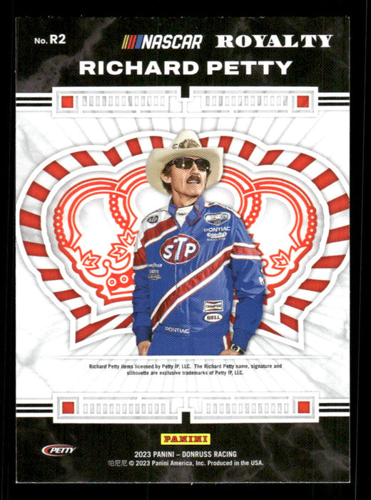 Richard Petty 2023 Panini Donruss Racing Royalty Back of Card