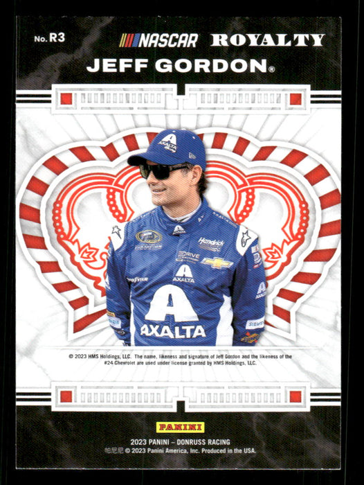 Jeff Gordon 2023 Panini Donruss Racing Royalty Back of Card