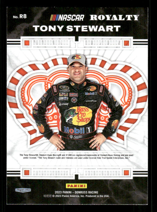 Tony Stewart 2023 Panini Donruss Racing Royalty Back of Card