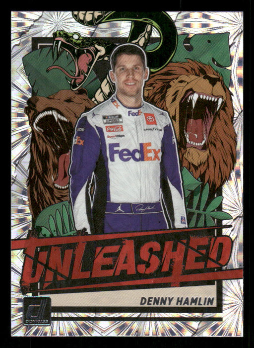 Denny Hamlin 2023 Panini Donruss Racing Unleashed Front of Card