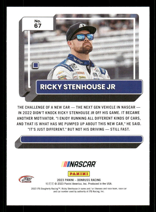 Ricky Stenhouse Jr 2023 Panini Donruss Racing Silver Drivers Base Back of Card