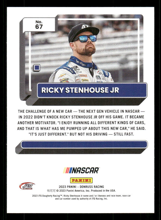 Ricky Stenhouse Jr 2023 Panini Donruss Racing Silver Drivers Base Back of Card