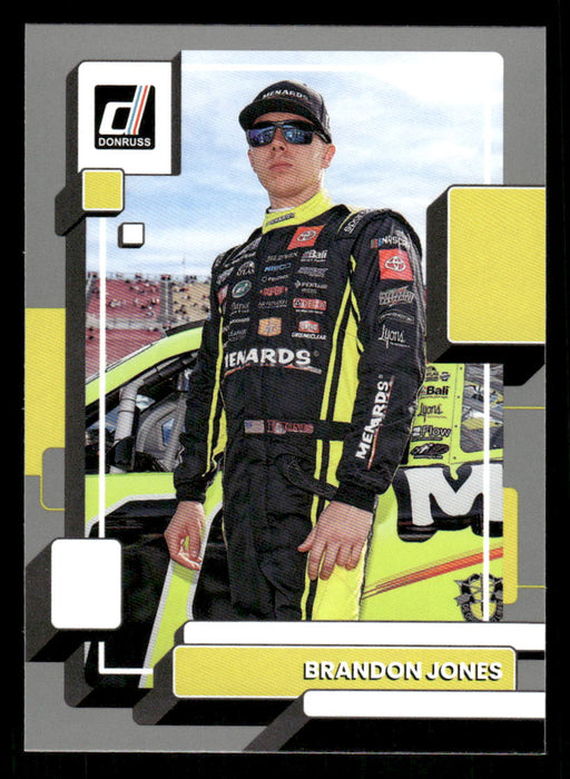 Brandon Jones 2023 Panini Donruss Racing Silver Drivers Base Front of Card