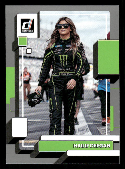 Hailie Deegan 2023 Panini Donruss Racing Silver Drivers Base Front of Card