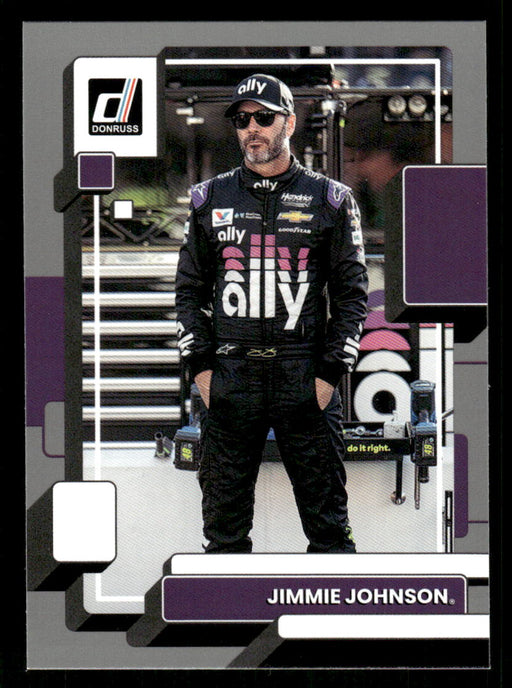 Jimmie Johnson 2023 Panini Donruss Racing Silver Drivers Base Front of Card